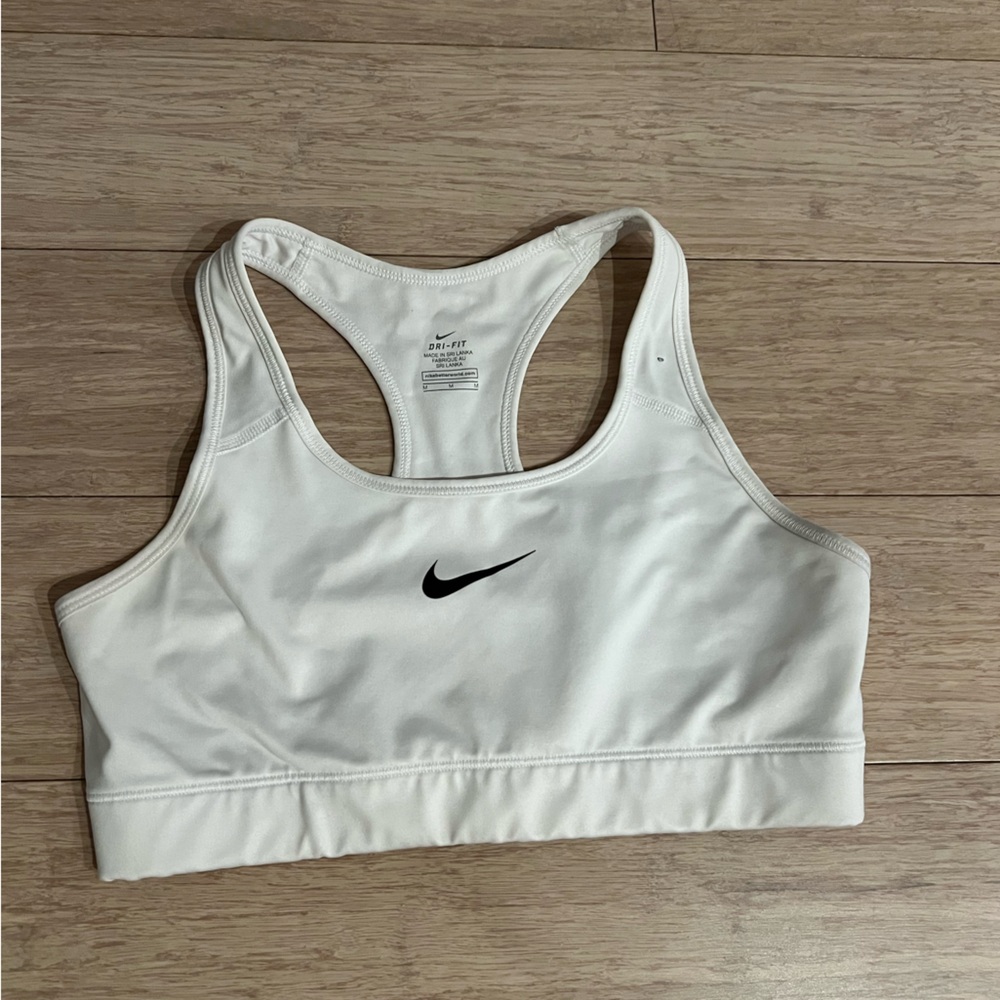 Nike White Racerback Sports Bra